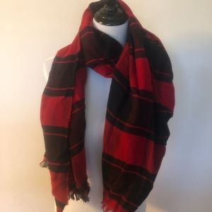 RED & BLACK PLAID SCARF